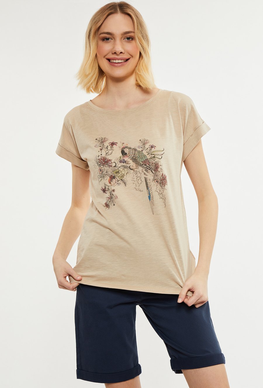 T-shirt damski z wzorem