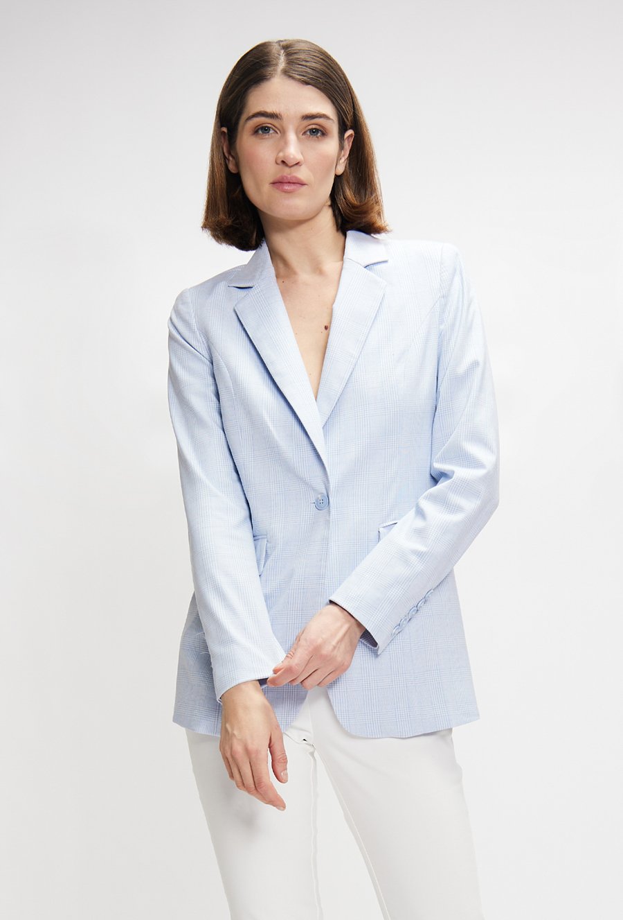 Marynarka z wzorem w kratę