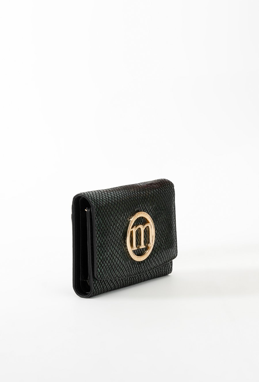 Sk&oacute;rzany portfel damski ze wzorem