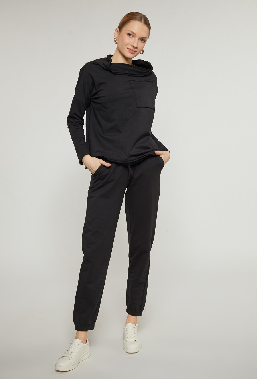 Bluza damska z imitacją kieszeni