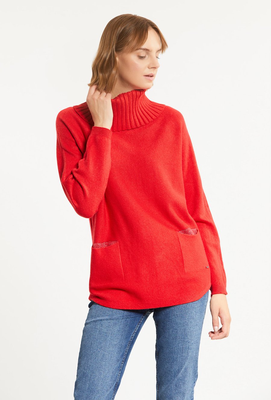 Sweter damski z golfem