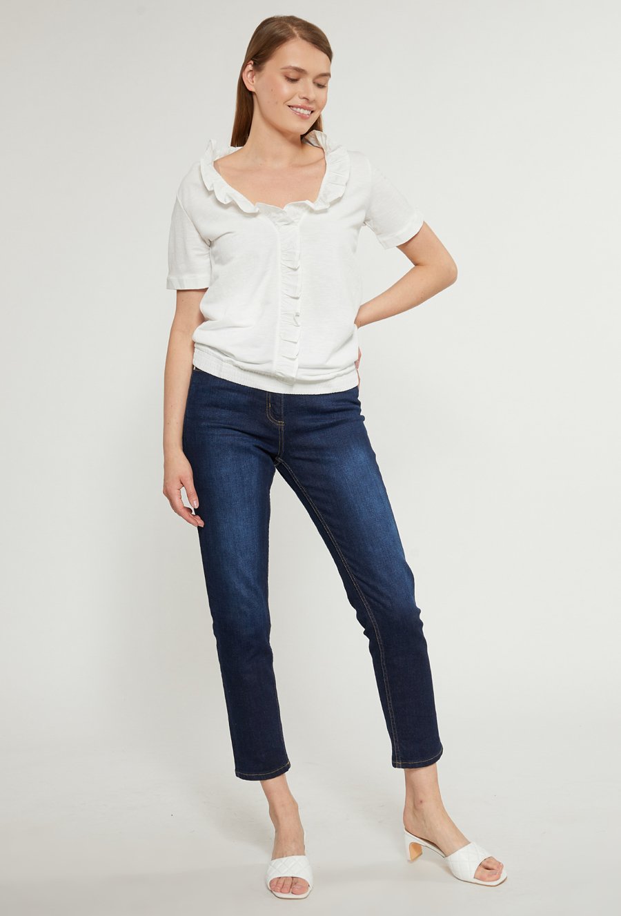 Bluzka damska z falbaną