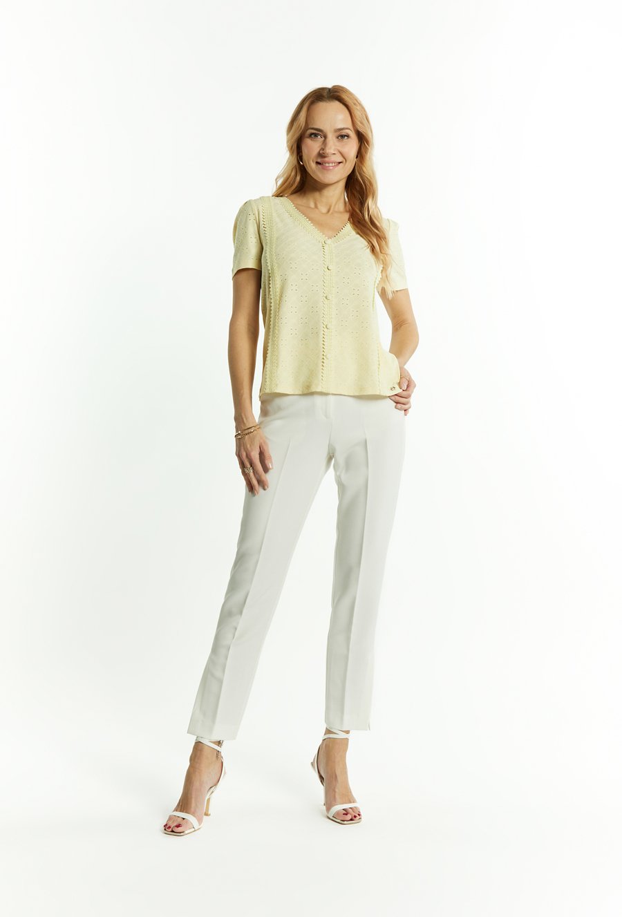 Ażurowa bluzka damska