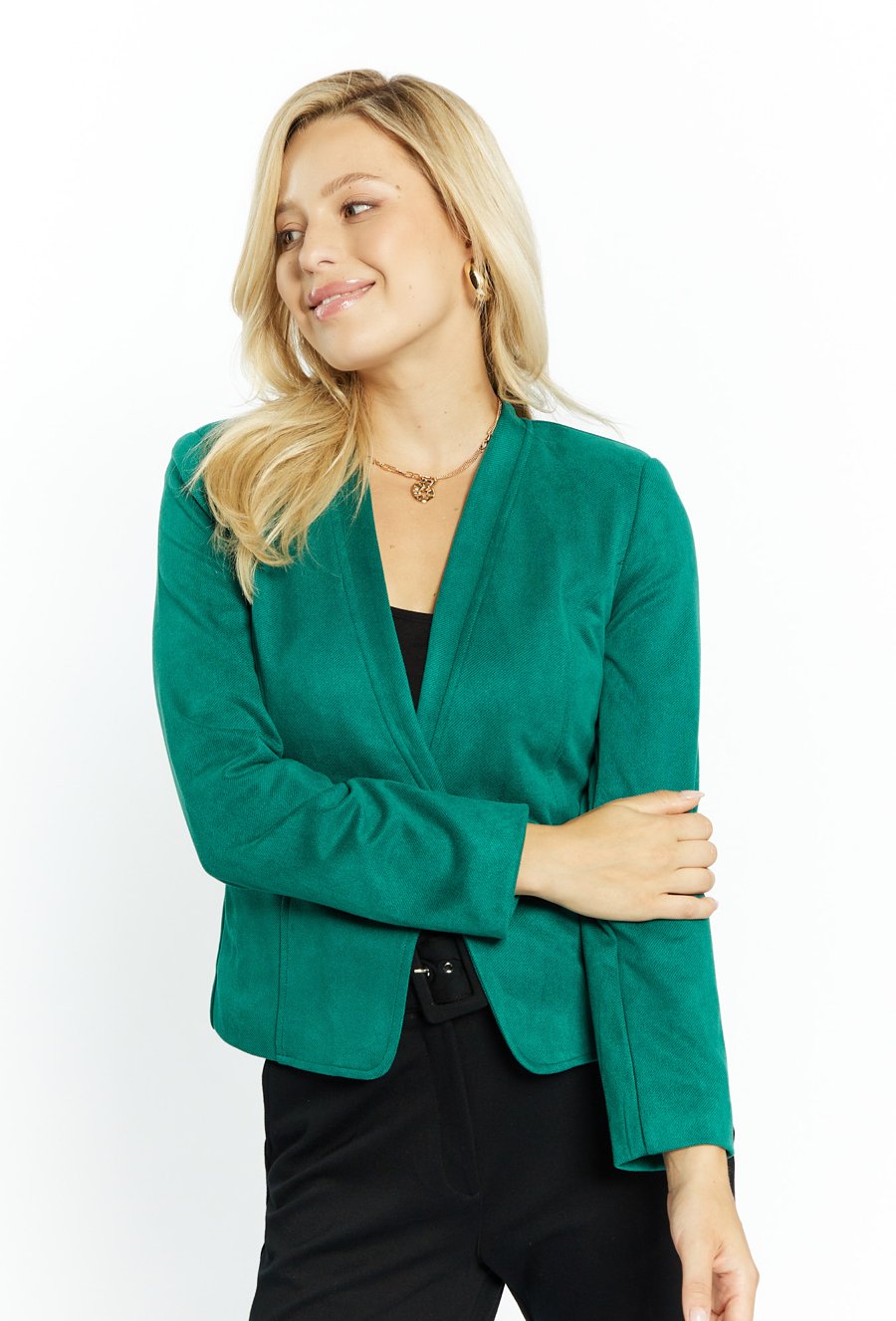 Żakiet z imitacji zamszu