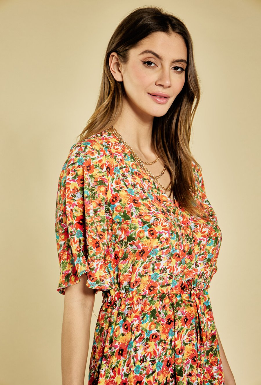 Sukienka mini w kwiaty