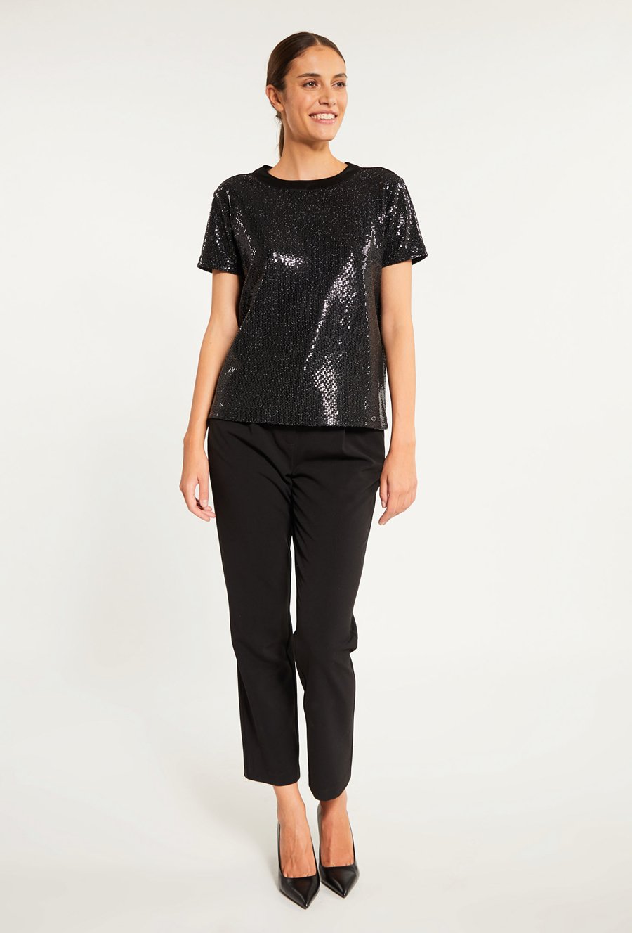 Połyskująca bluzka damska