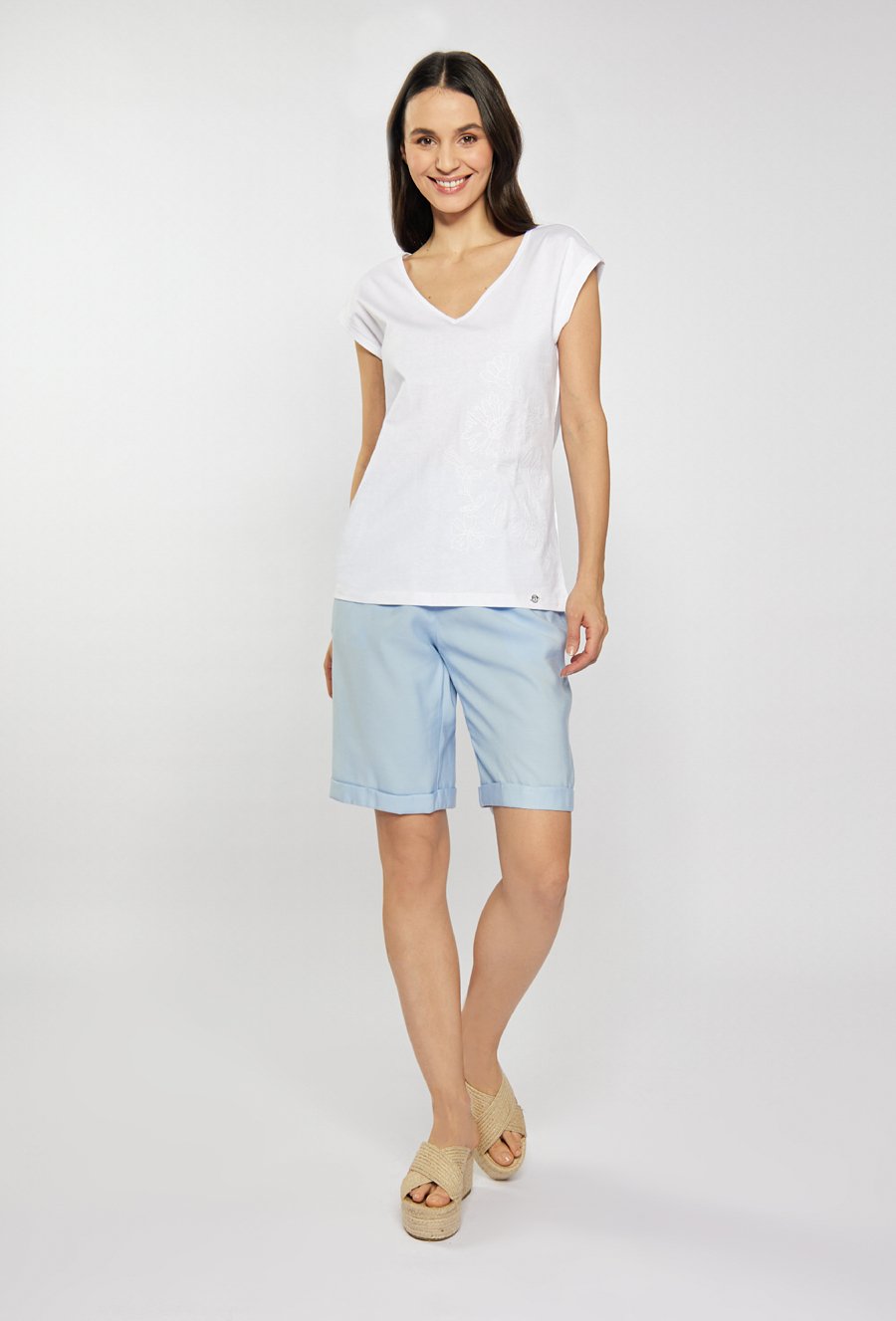 Bawełniany t-shirt z wzorem