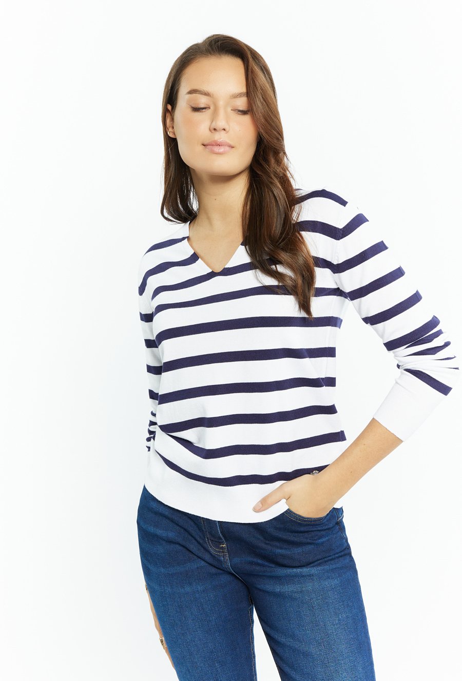 Sweter damski w paski