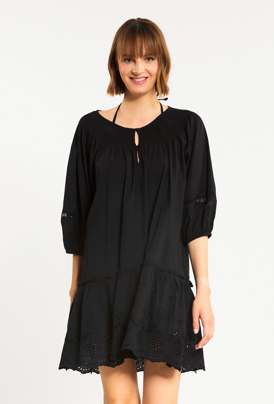 Pareo damskie z falbaną