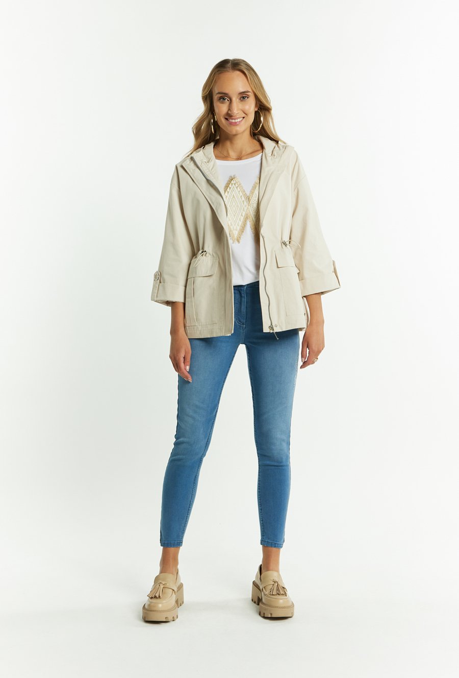 Kurtka damska ze ściągaczem