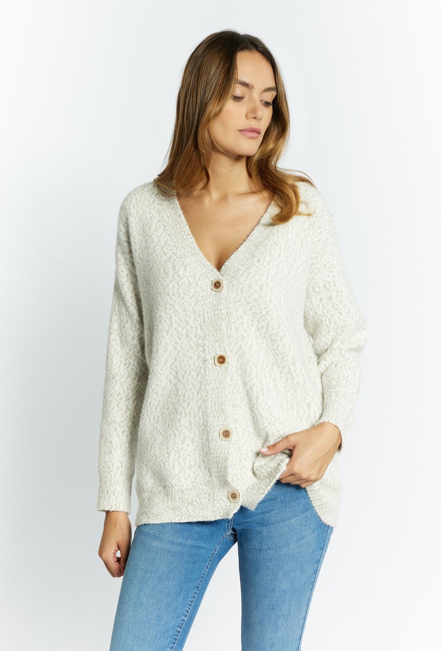 Sweter damski z guzikami