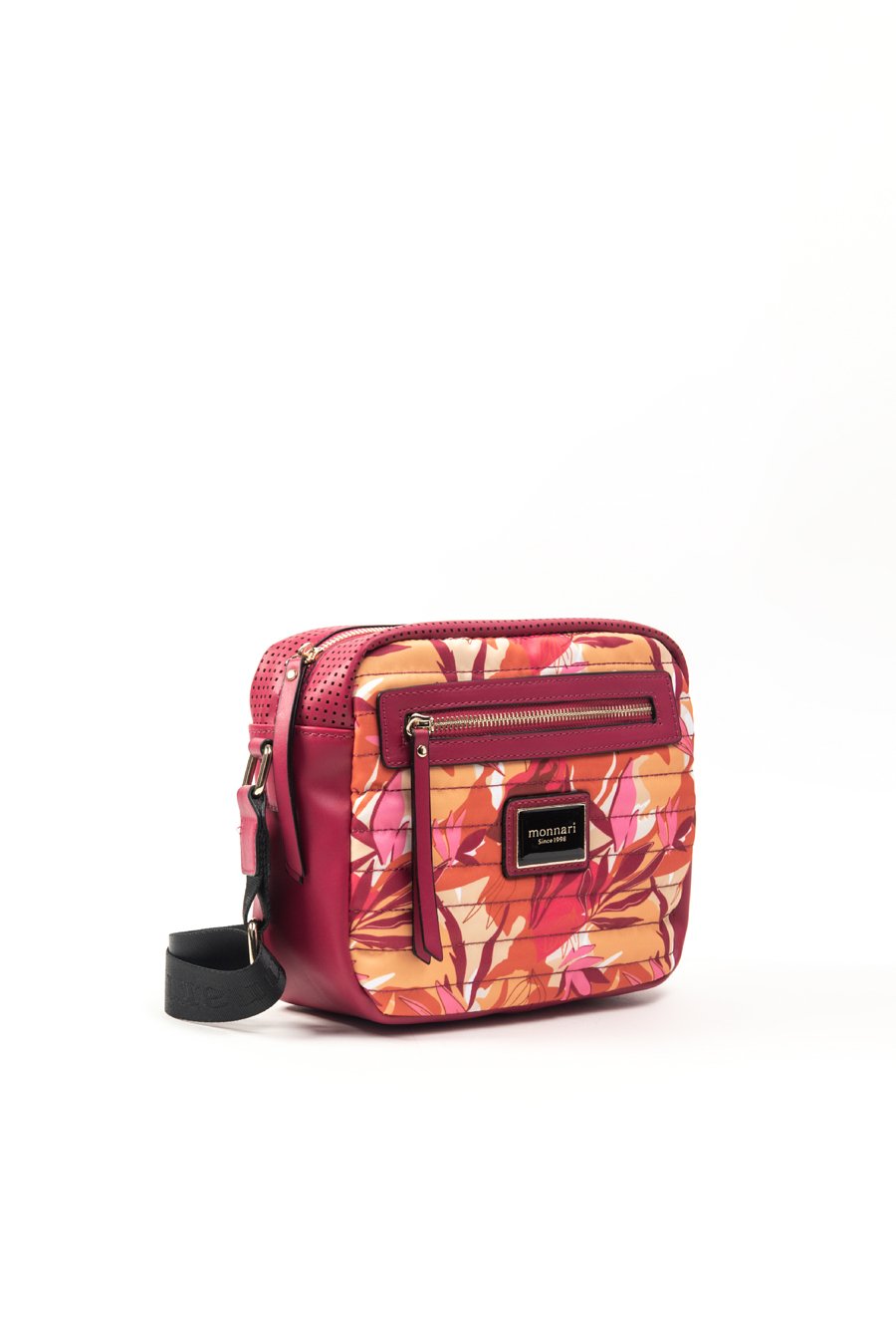 Torba damska z kwiatowym panelem