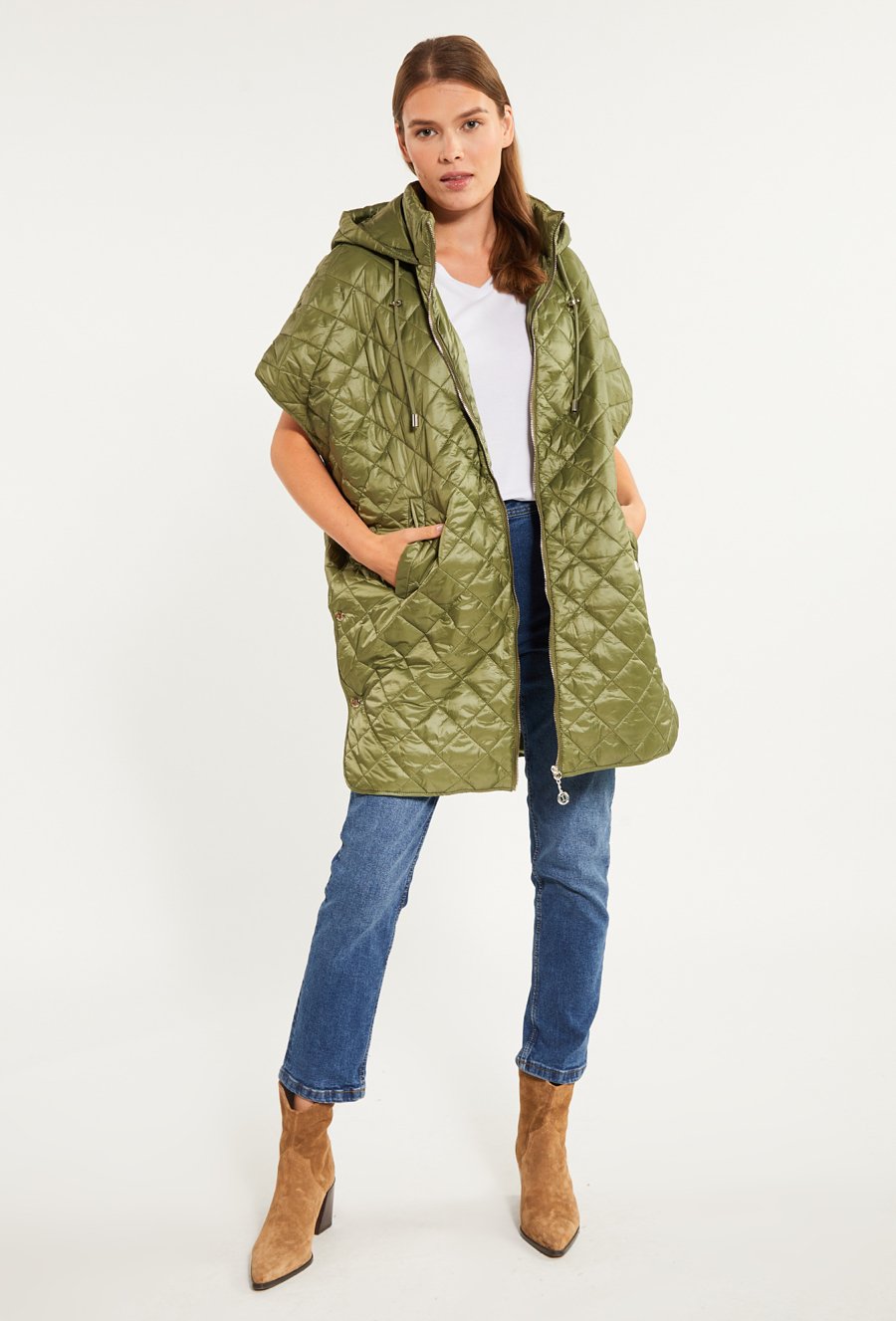 Pikowany bezrękawnik damski