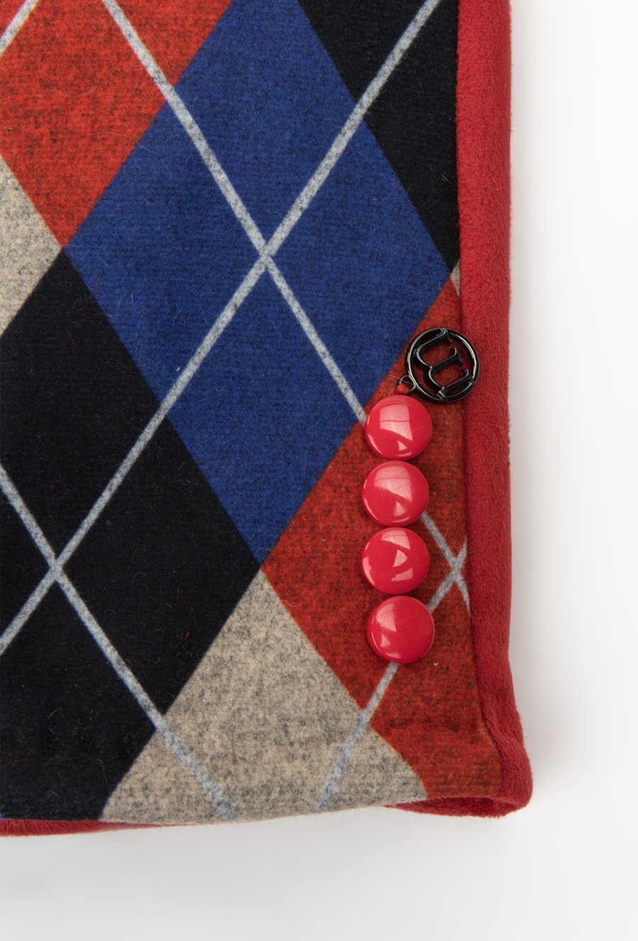 Rękawiczki z wzorem w kratę