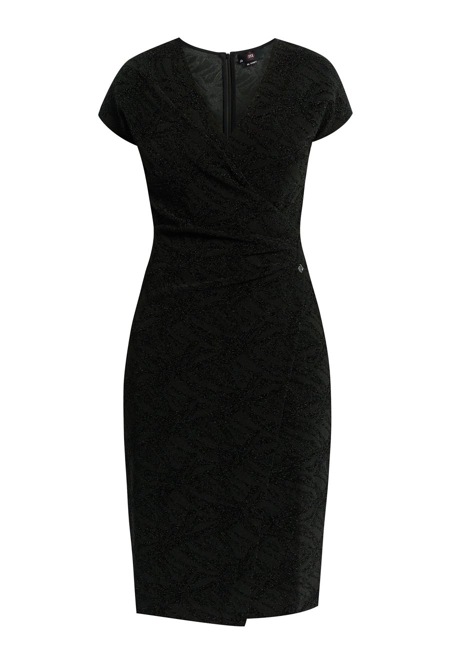 Kopertowa sukienka z metalizowaną nicią