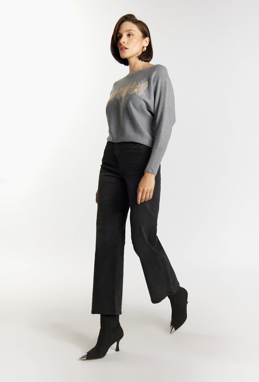 Szerokie jeansy damskie