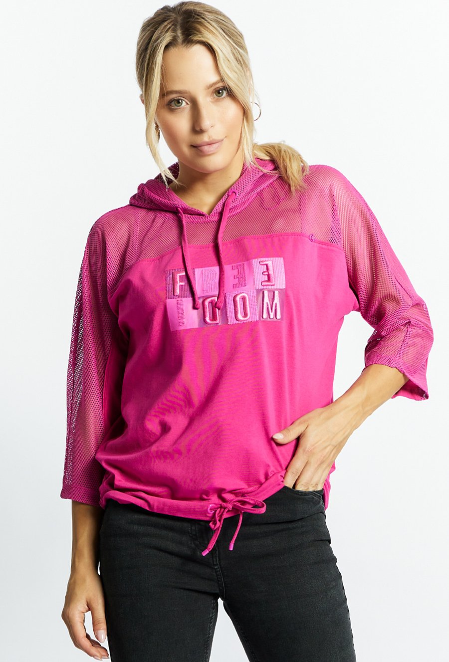 Bawełniana bluzka z siateczką