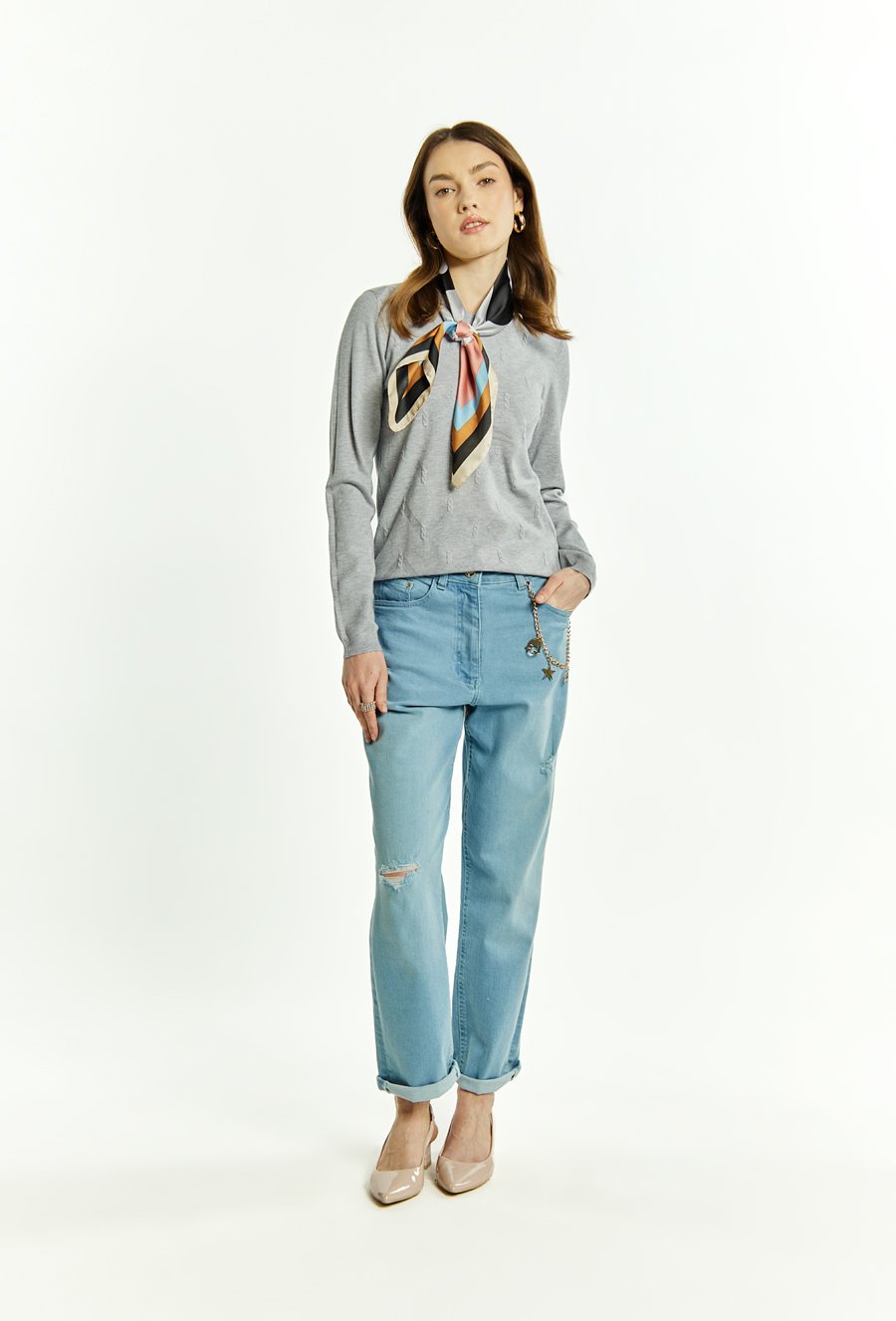 Wiskozowy sweter damski