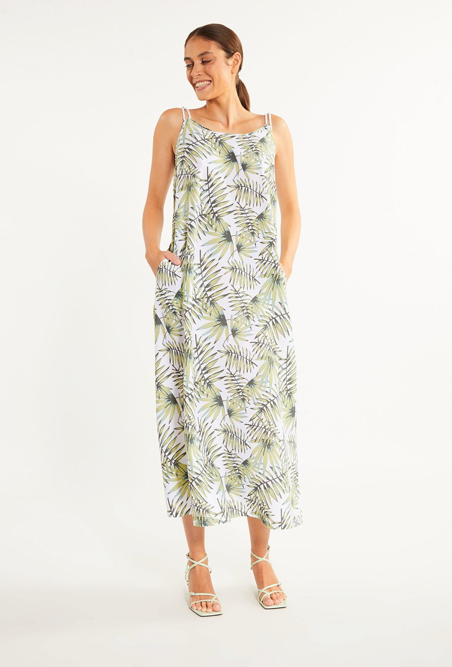 Wzorzysta sukienka damska maxi