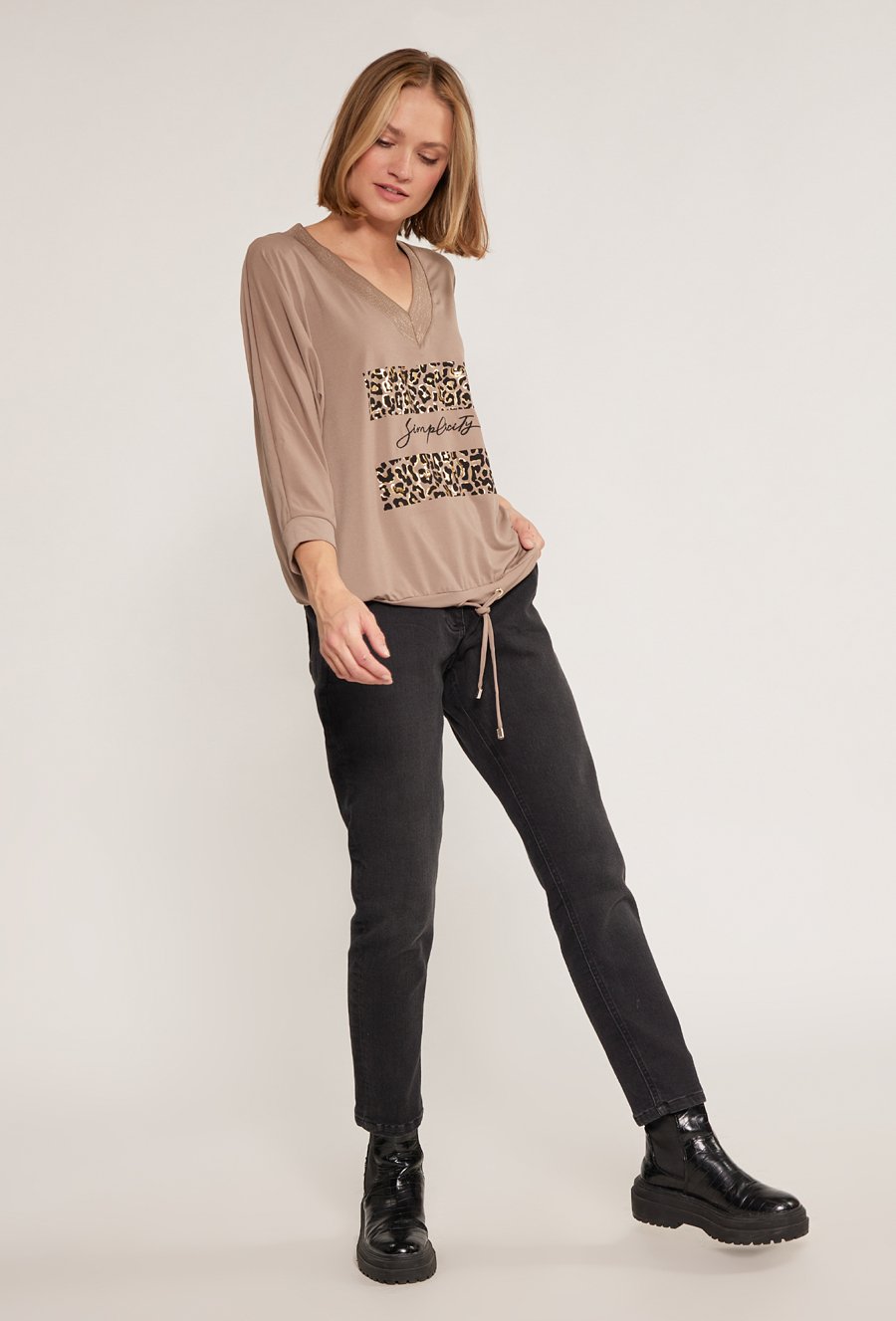 Bluzka damska z wiązaniem