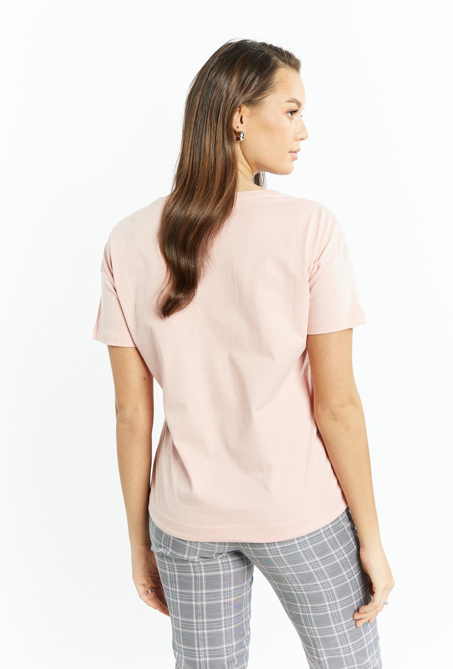 T-shirt dzianinowy z kr&oacute;tkim rękawem