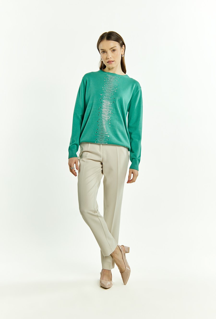 Sweter damski z dżetami