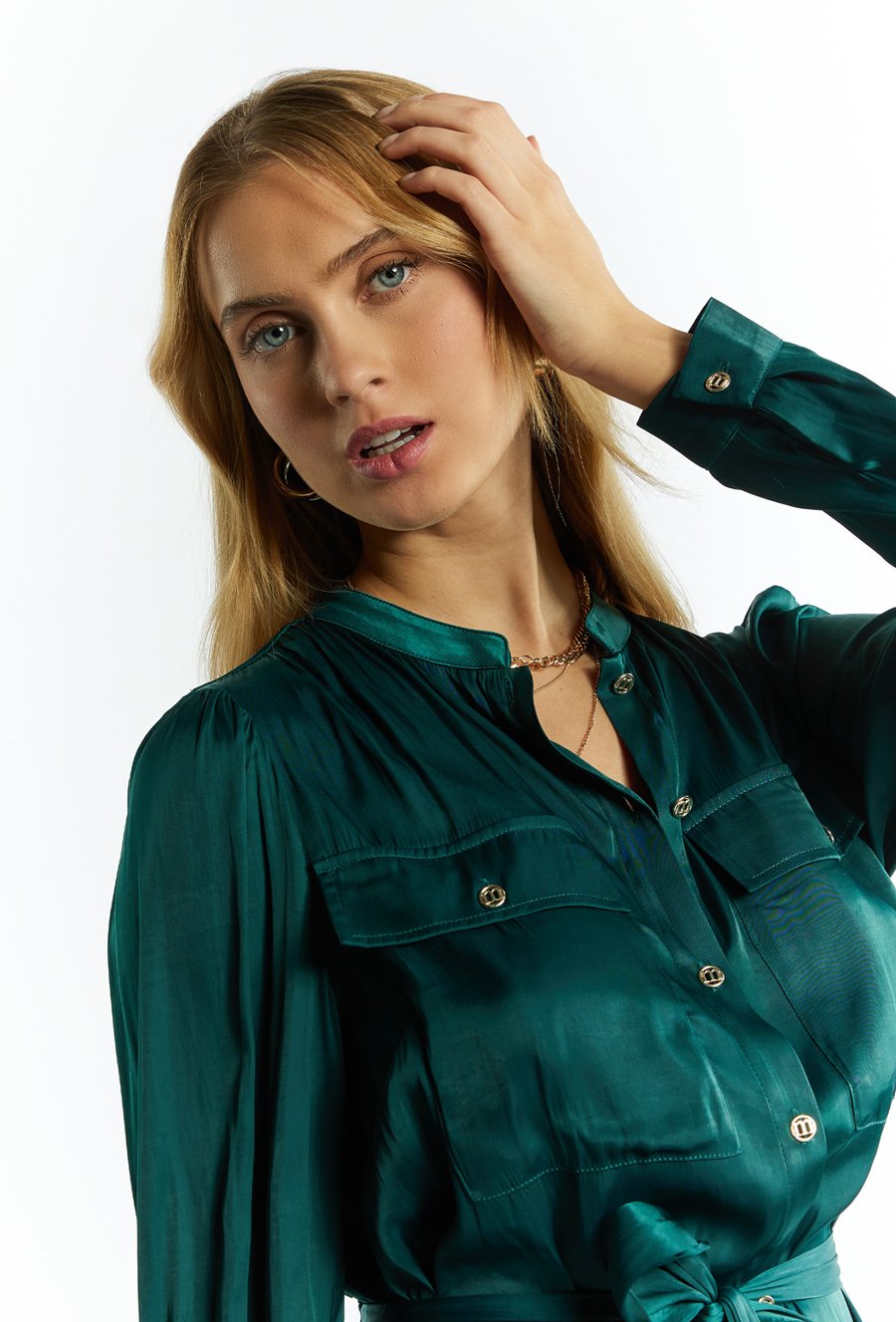 Satynowa sukienka damska