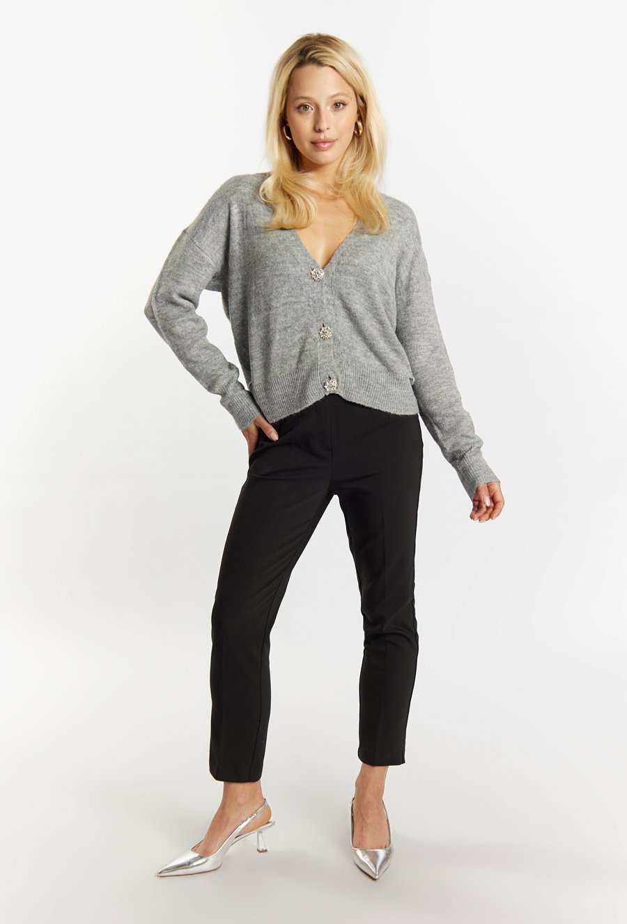 Rozpinany sweter damski