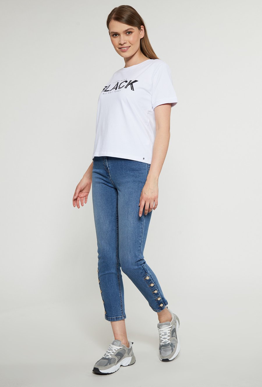 Bawełniany t-shirt z napisem