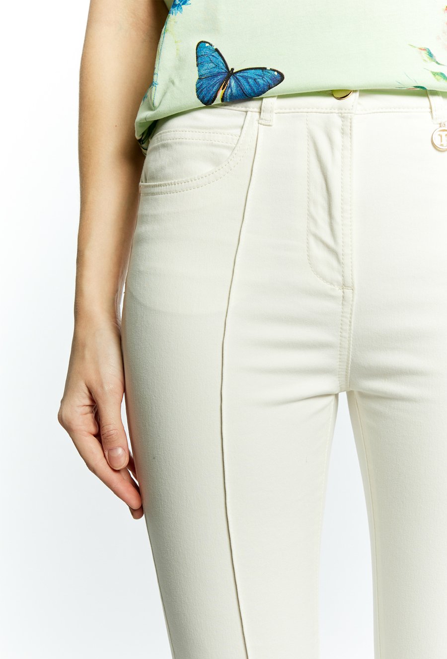 Materiałowe spodnie damskie