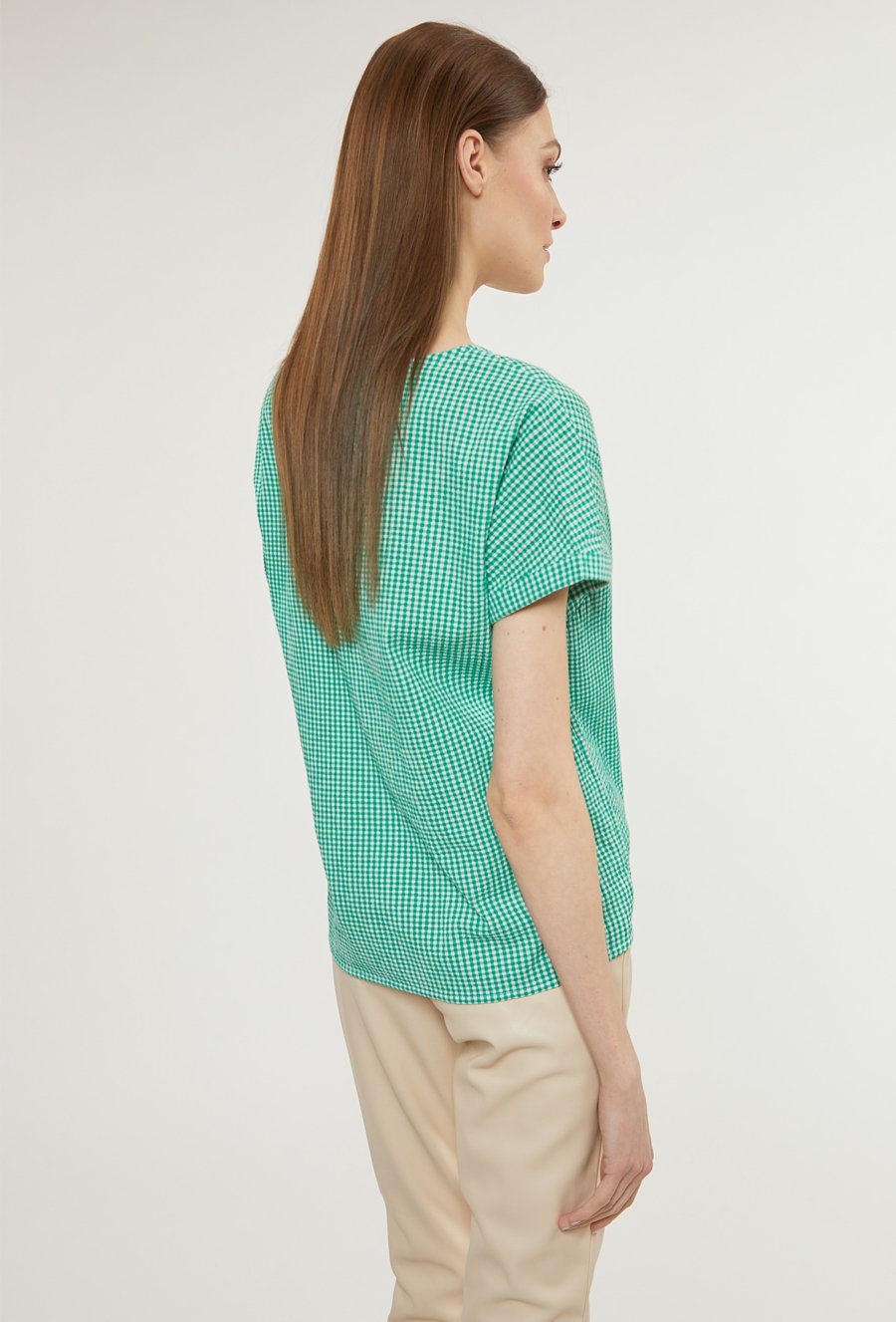 Bluzka w drobną kratę