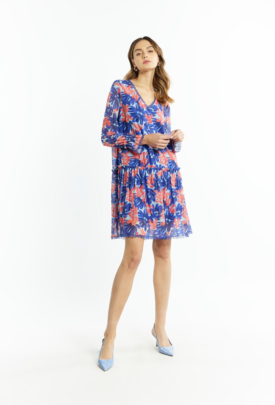 Wzorzysta sukienka damska