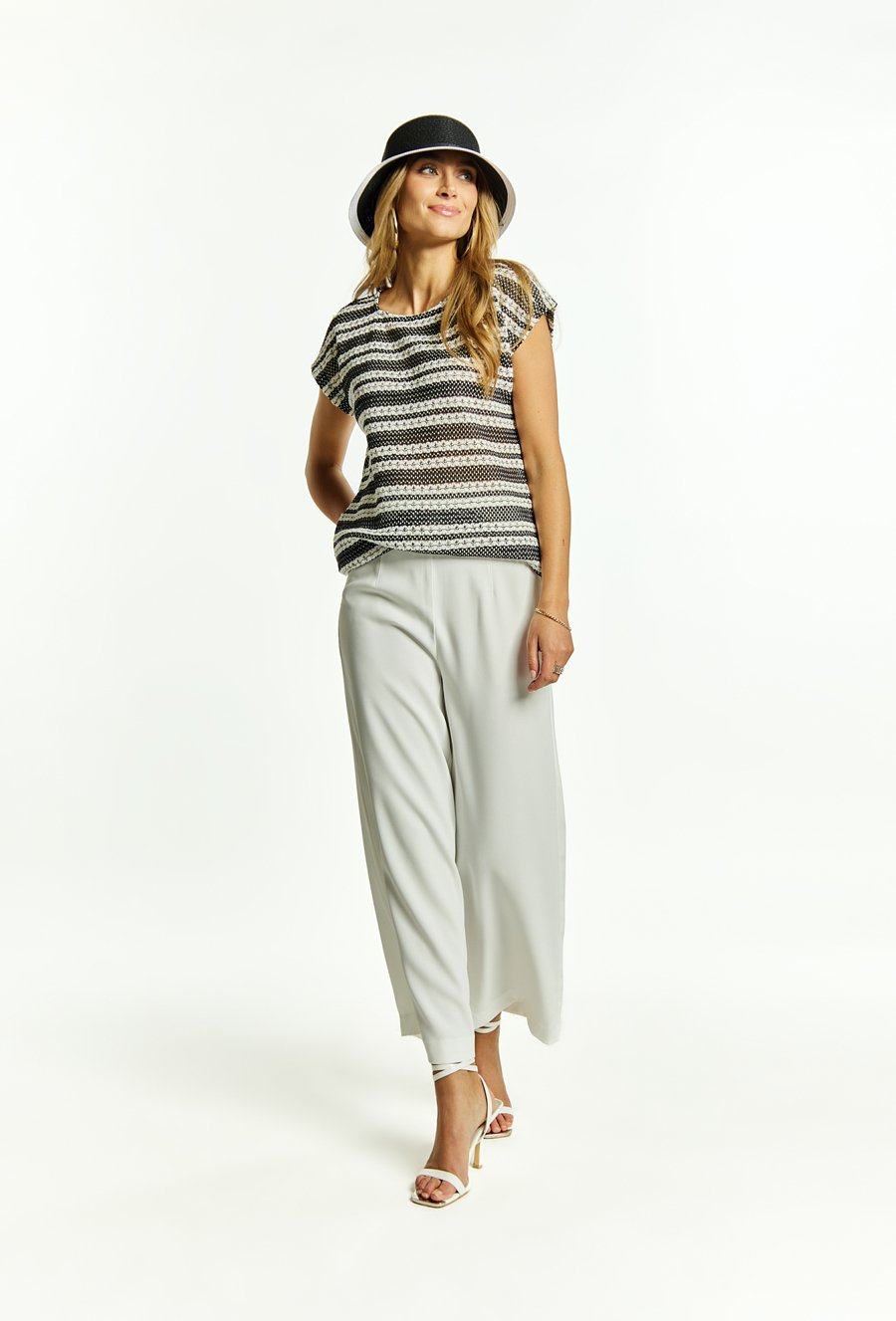 Bluzka damska z domieszką bawełny