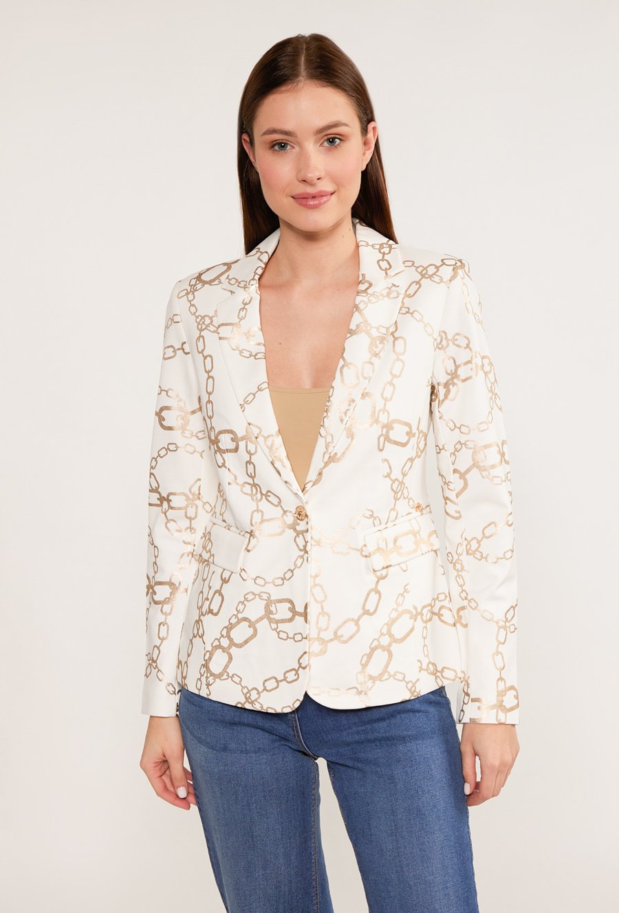 Marynarka z łańcuchowym wzorem