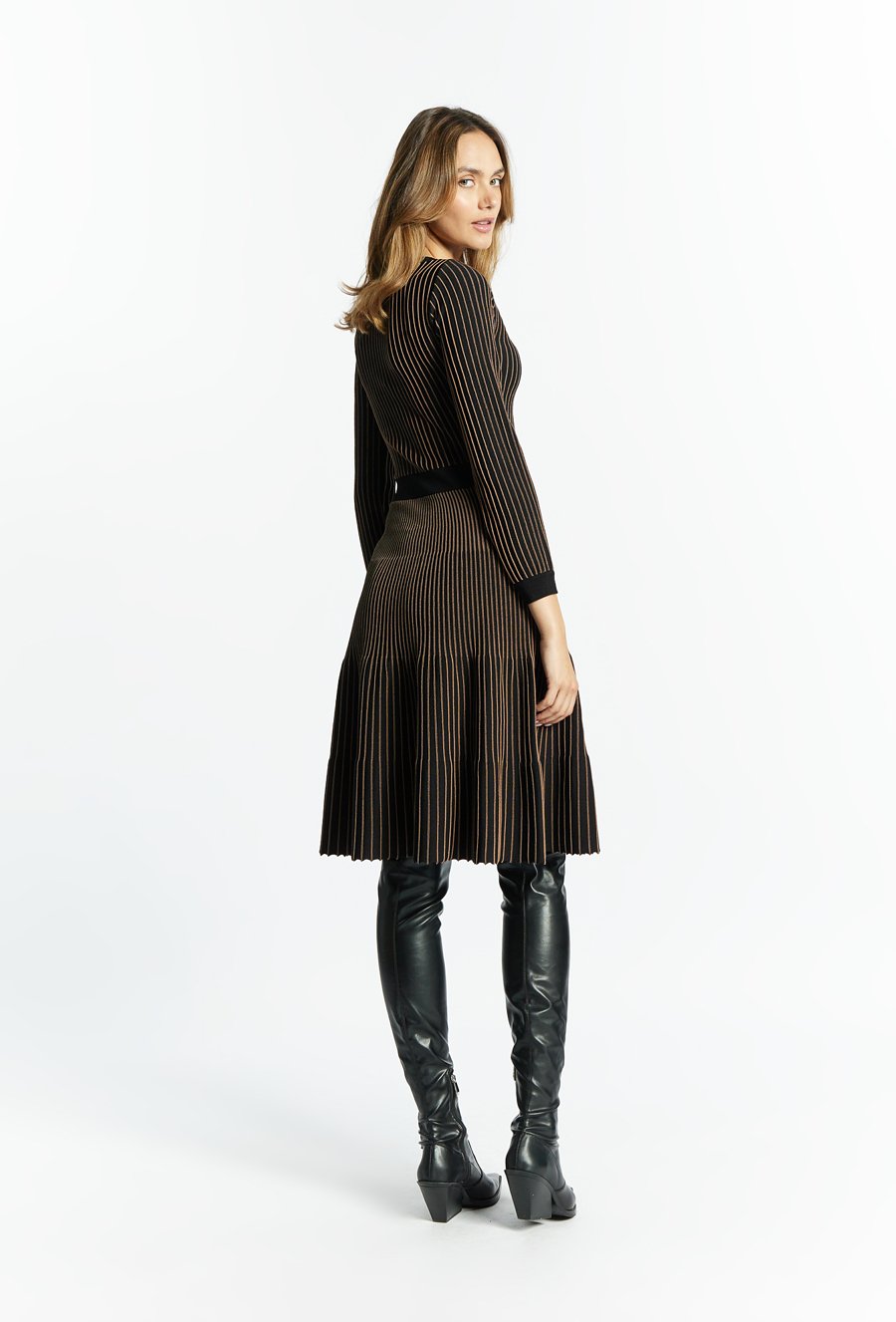 Sukienka damska prążkowana