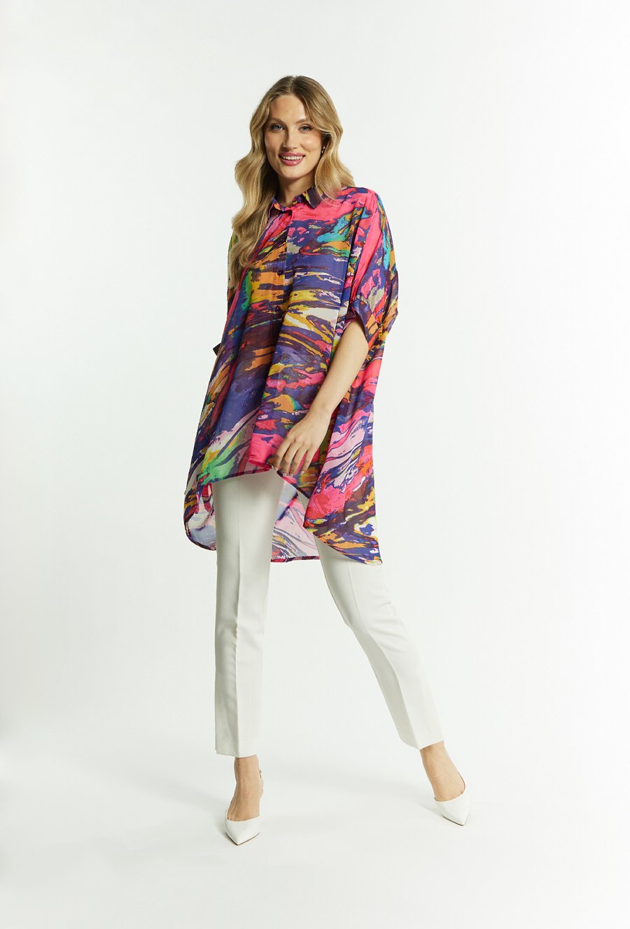 Koszula damska o luźnym fasonie