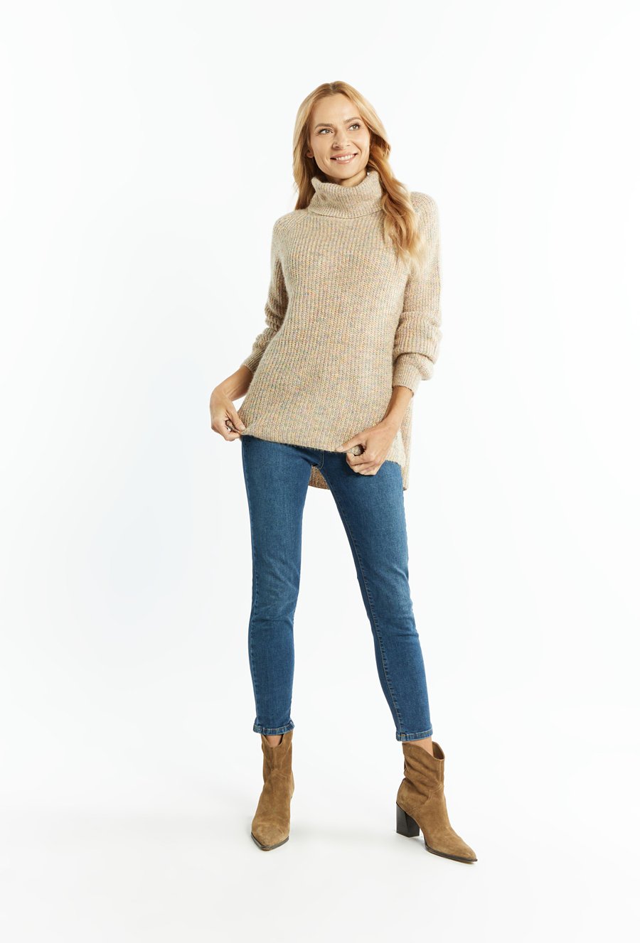 Wiskozowy golf damski