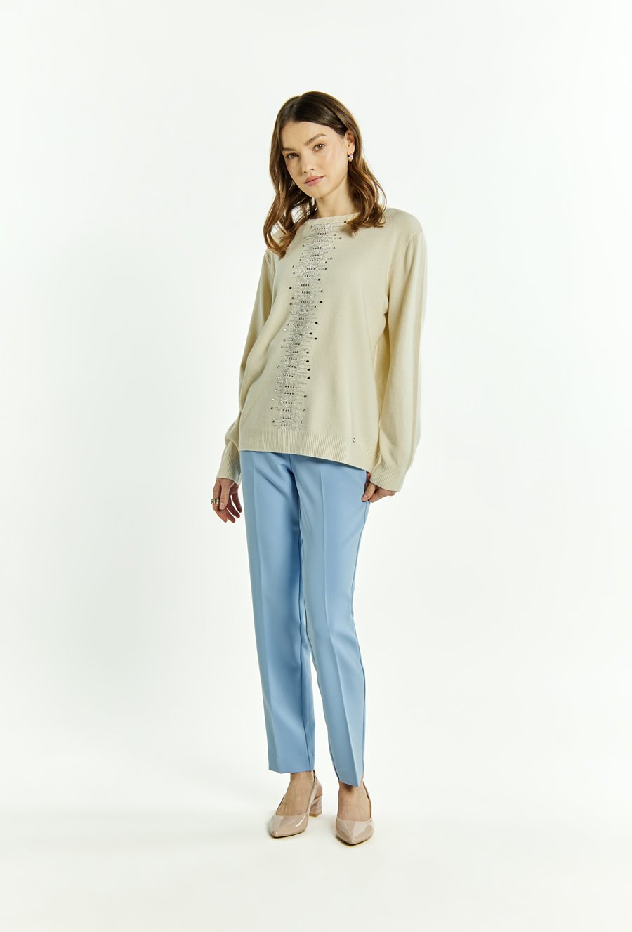 Sweter damski z dżetami