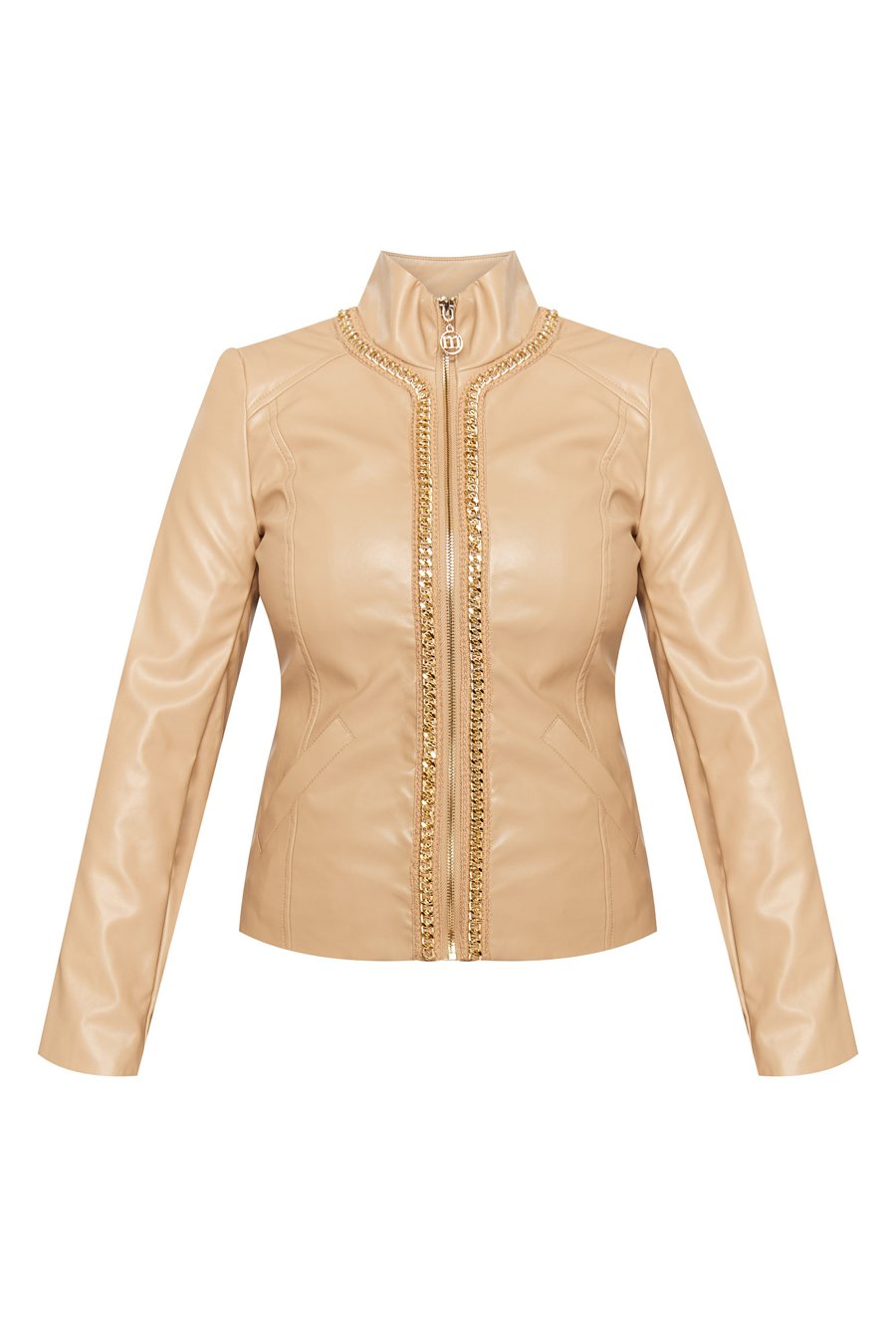 Żakiet z biżuteryjnym łańcuszkiem