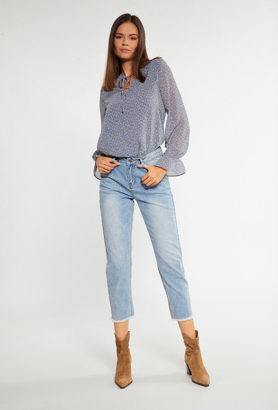 Koszula w drobny, kwiatowy wz&oacute;r