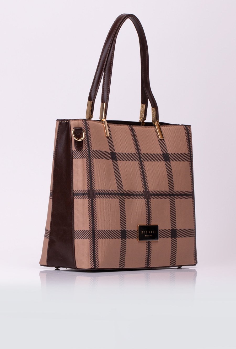 Shopper z wzorem w kratę