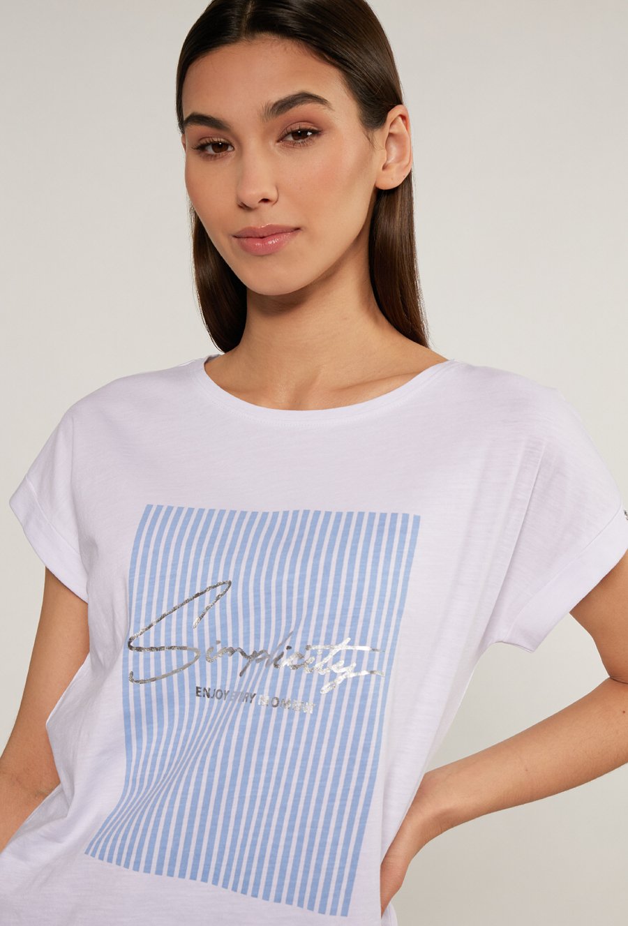 T-shirt damski ze ściągaczem