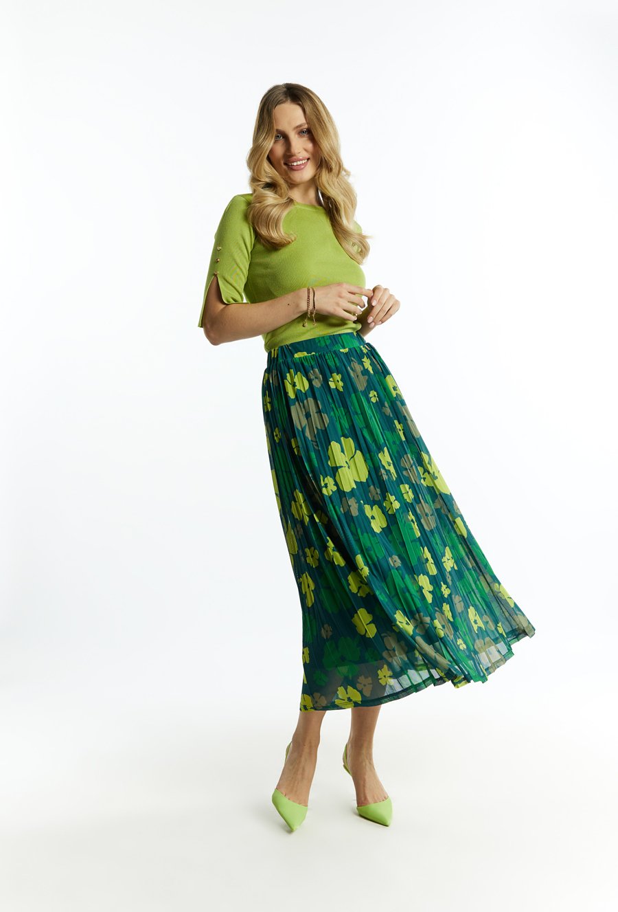 Plisowana sp&oacute;dnica midi