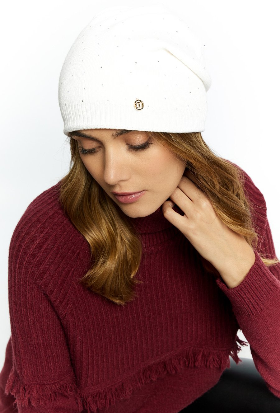 Czapka damska z dodatkiem wełny