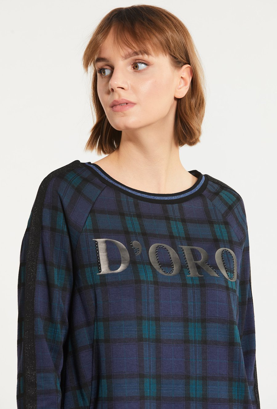 Dzianinowa sukienka w kratę