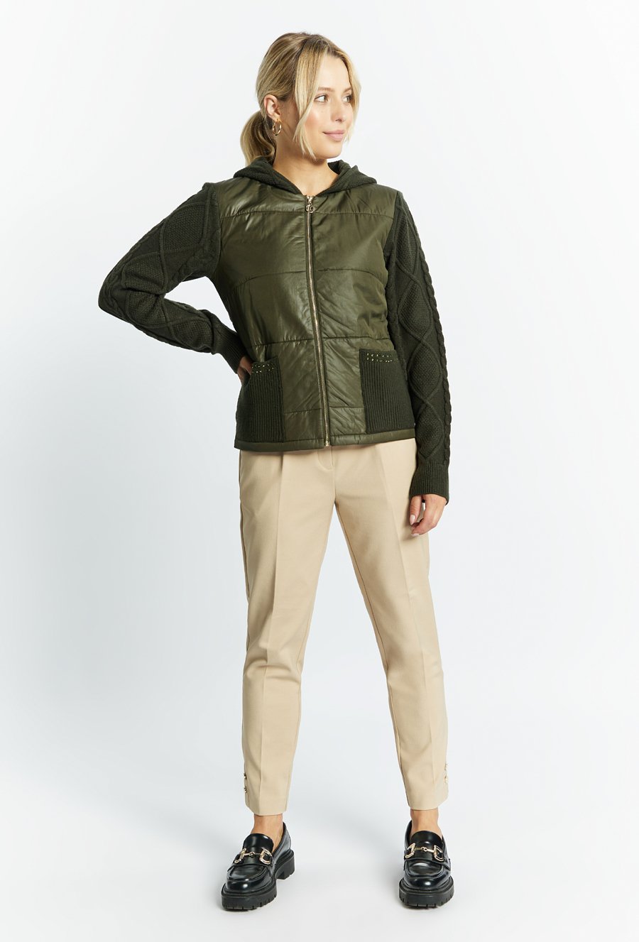 Kurtka swetrowa z kapturem