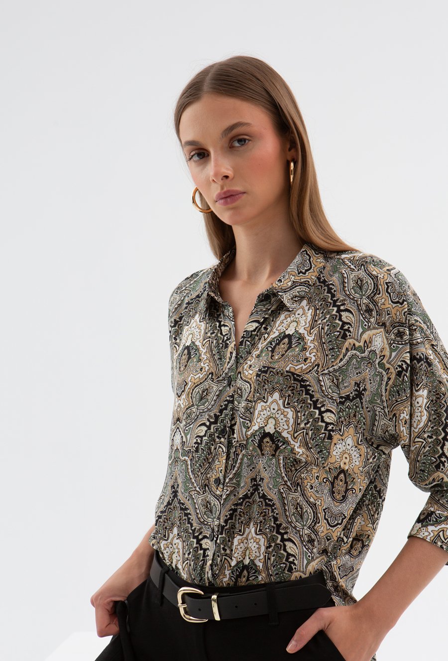 Wiskozowa koszula w paisley