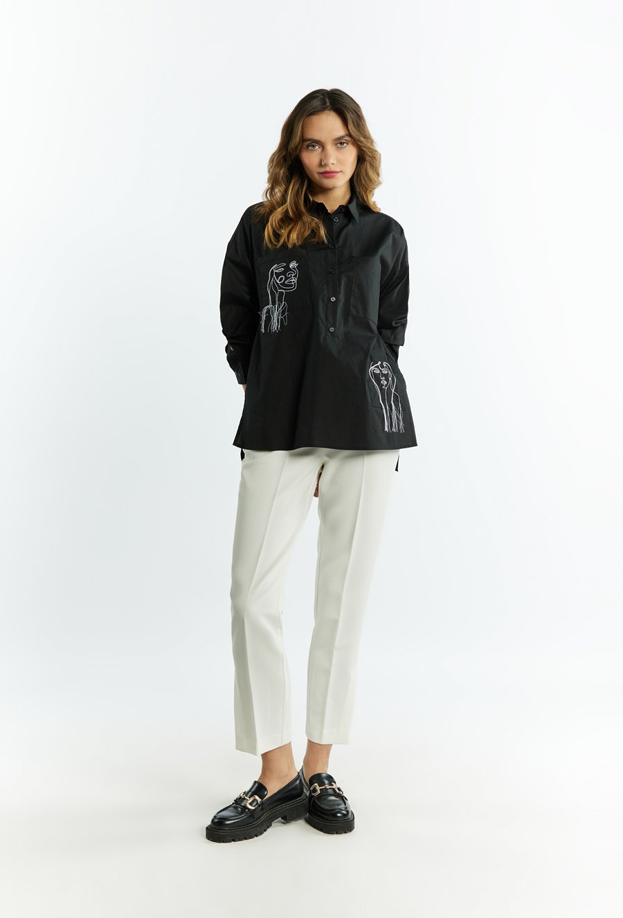 Koszula damska z haftami