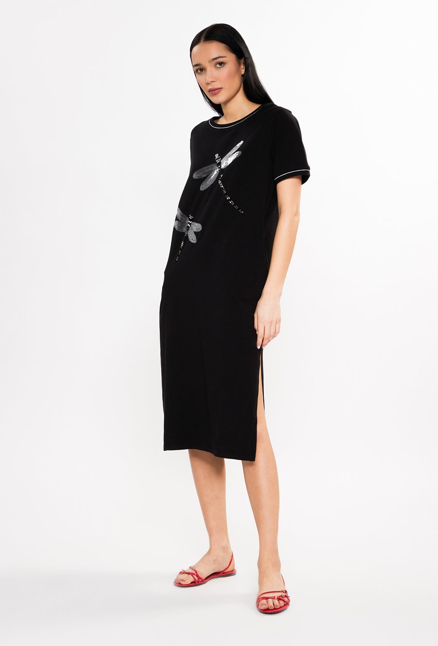 Sukienka damska z cekinowym wzorem