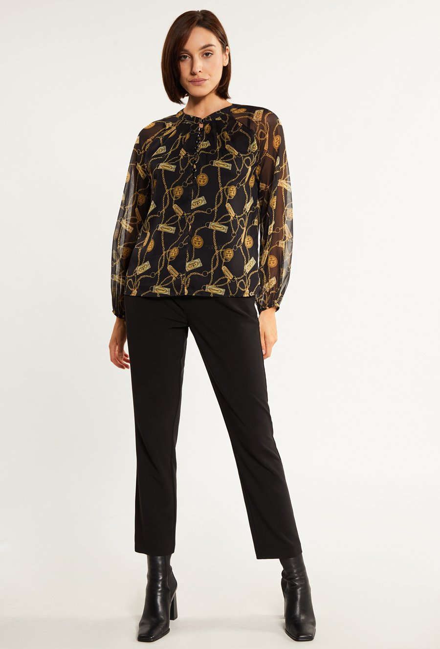 Koszulowa bluzka damska